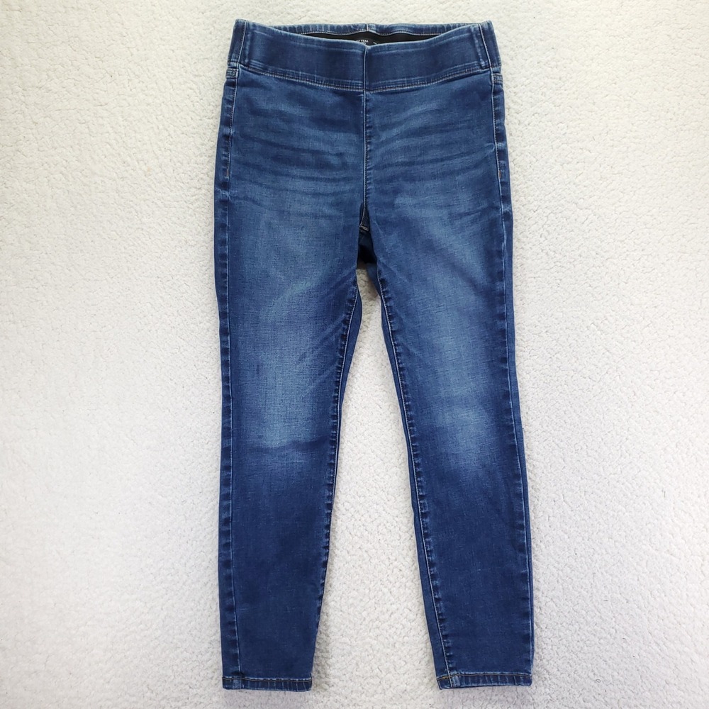 Simply Vera Vera Wang Womens Blue Pull On Crop Skinny Jeans Size 8 Medium Wash